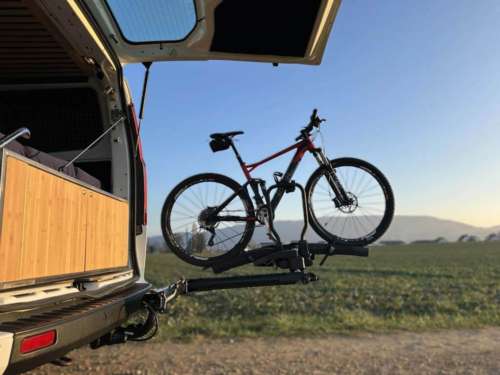 Swivel arm  towball bike carrier