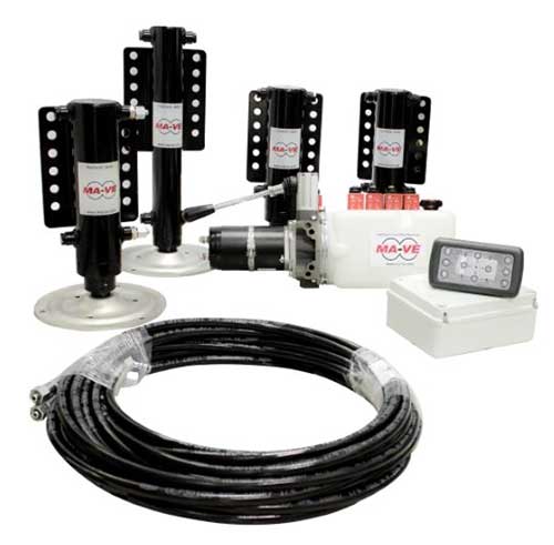 Ma-Ve hydraulic automatic motorhome levelling system fitted